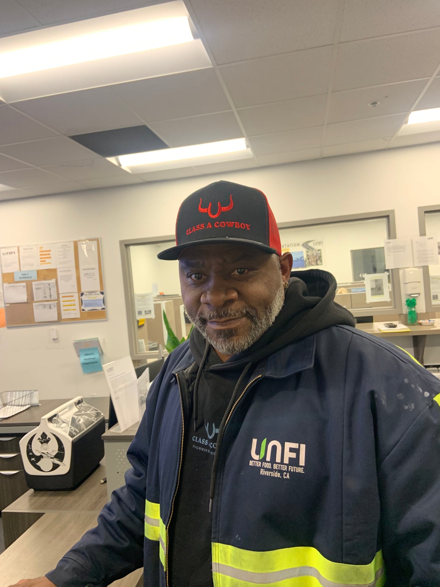 Black/Red Class A Cowboy Trucker Hat