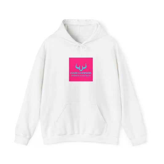 She’s Got Grit Hoodie —Class A Cowgirl, Pink Logo  Motivational Pullover