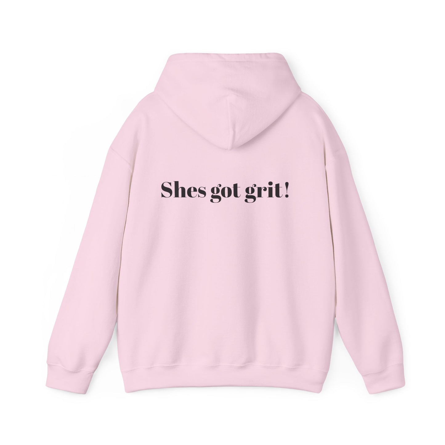 She’s Got Grit Hoodie —Class A Cowgirl, Pink Logo  Motivational Pullover