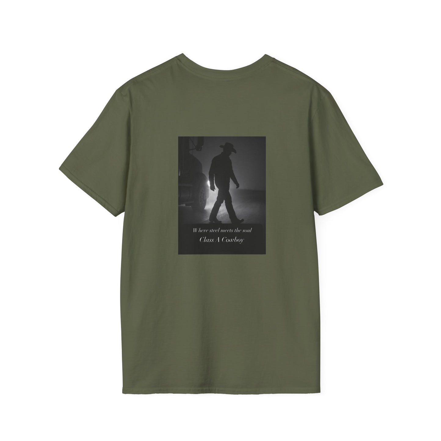 T‑Shirt — "Class A Cowboy" Western Graphic Tee (Silhouette Back Print)