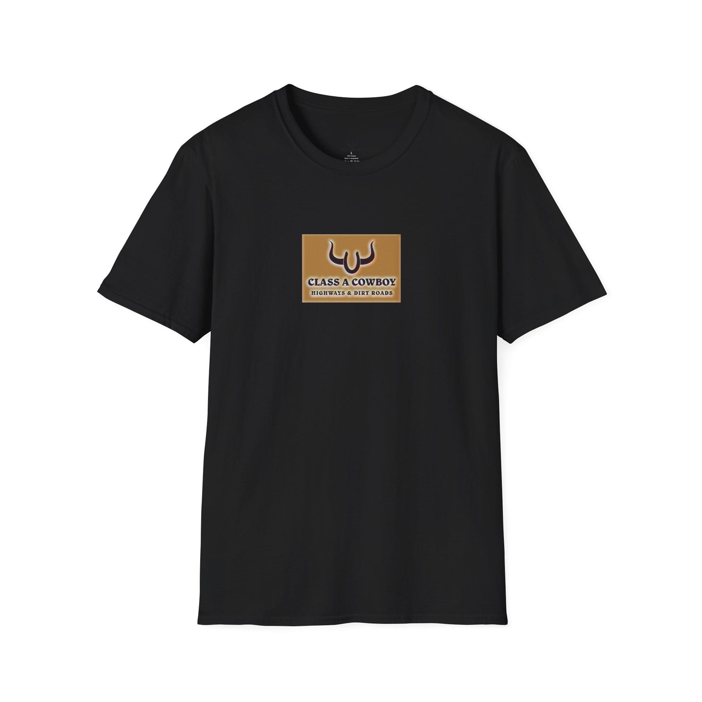 T‑Shirt — "Class A Cowboy" Western Graphic Tee (Silhouette Back Print)