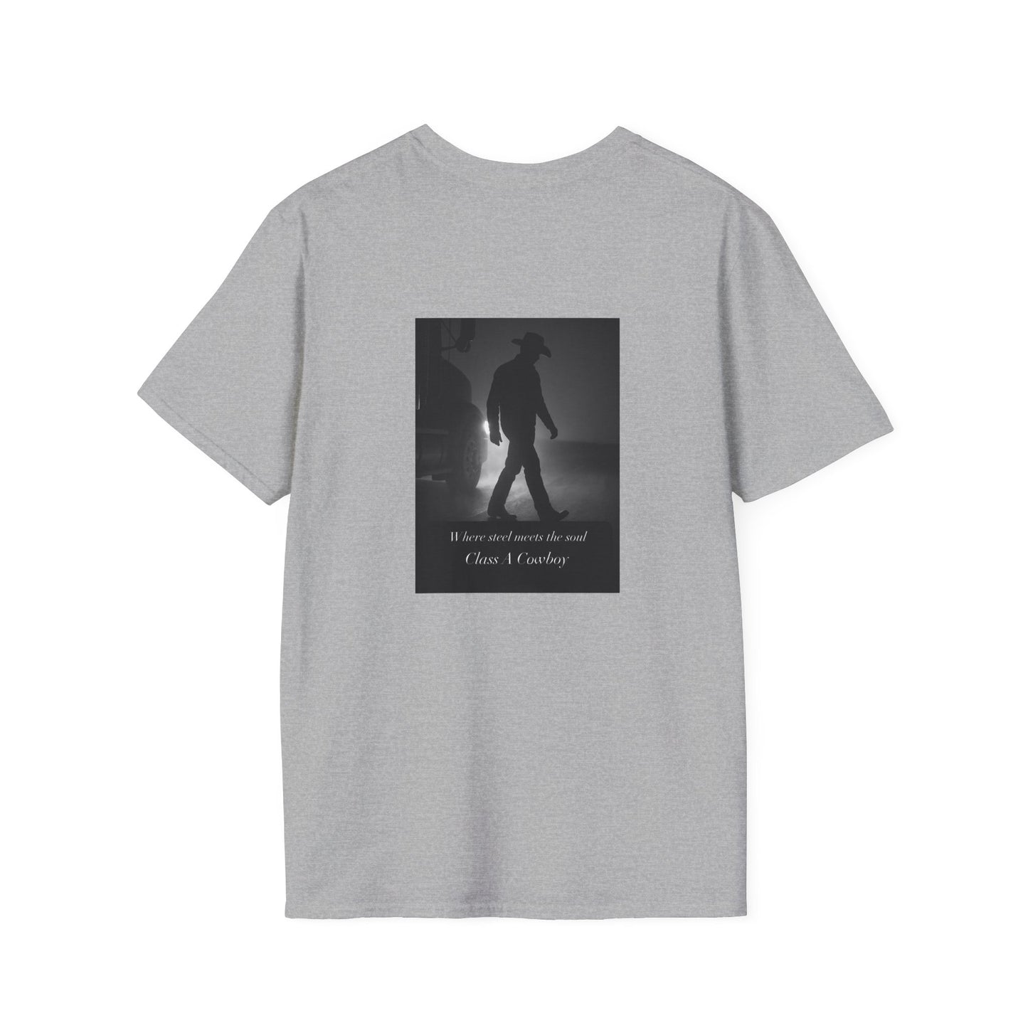T‑Shirt — "Class A Cowboy" Western Graphic Tee (Silhouette Back Print)