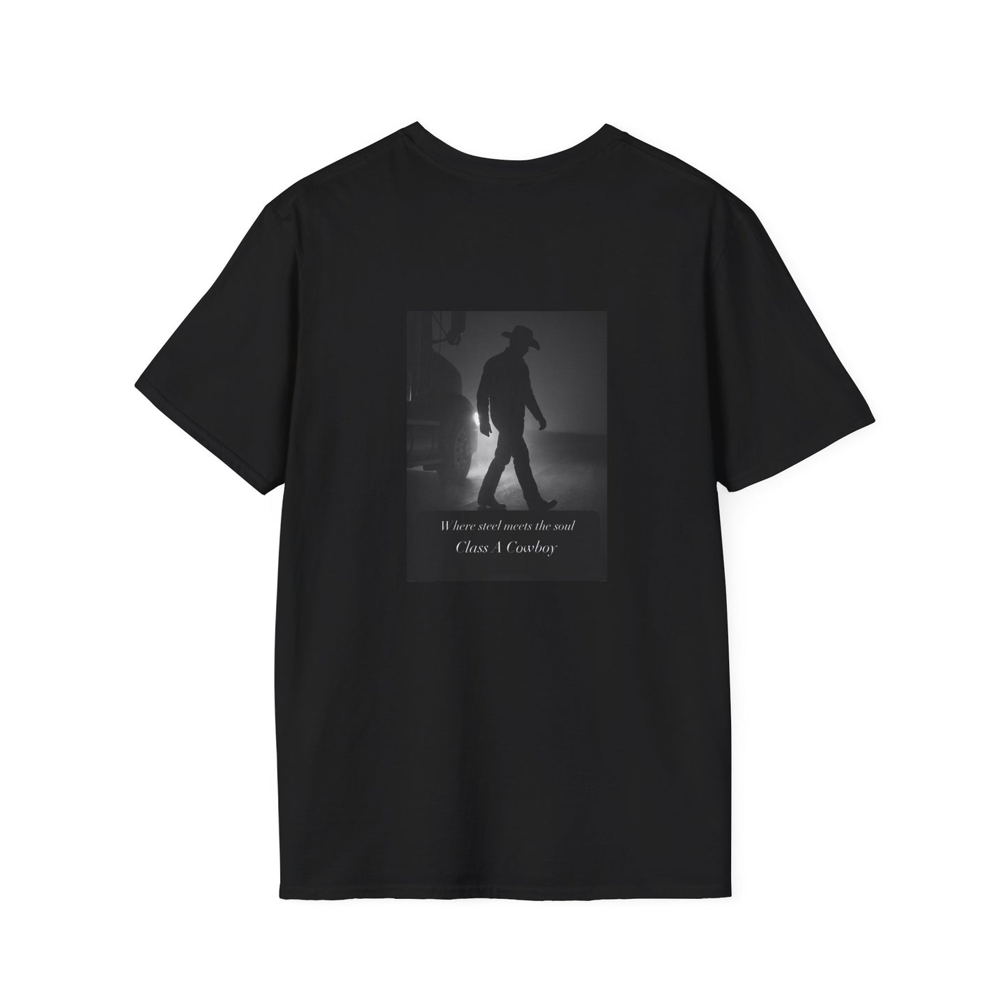 T‑Shirt — "Class A Cowboy" Western Graphic Tee (Silhouette Back Print)