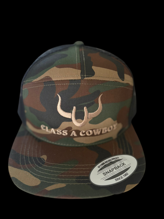 Class A Cowboy Camouflage/Black Trucker Hat