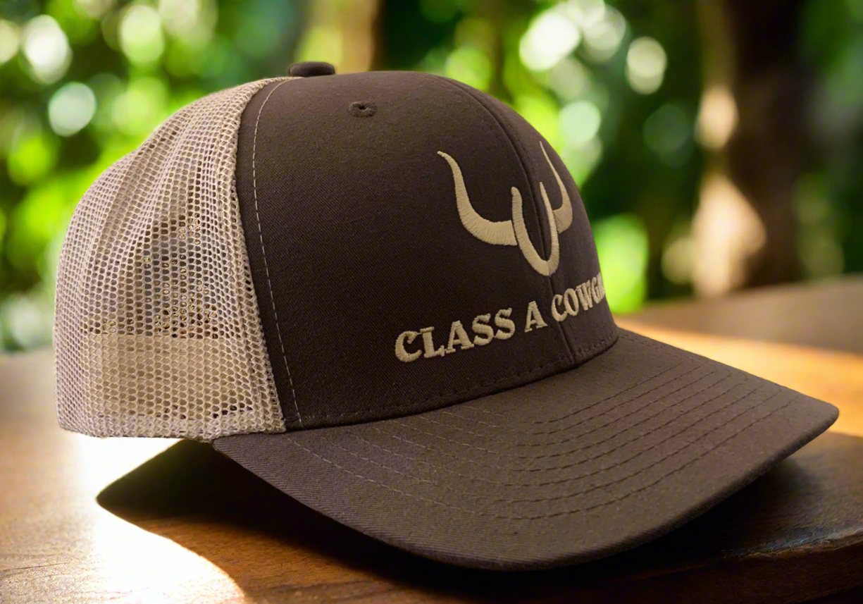 Class A Cowgirl Brown & Beige Trucker Hat.